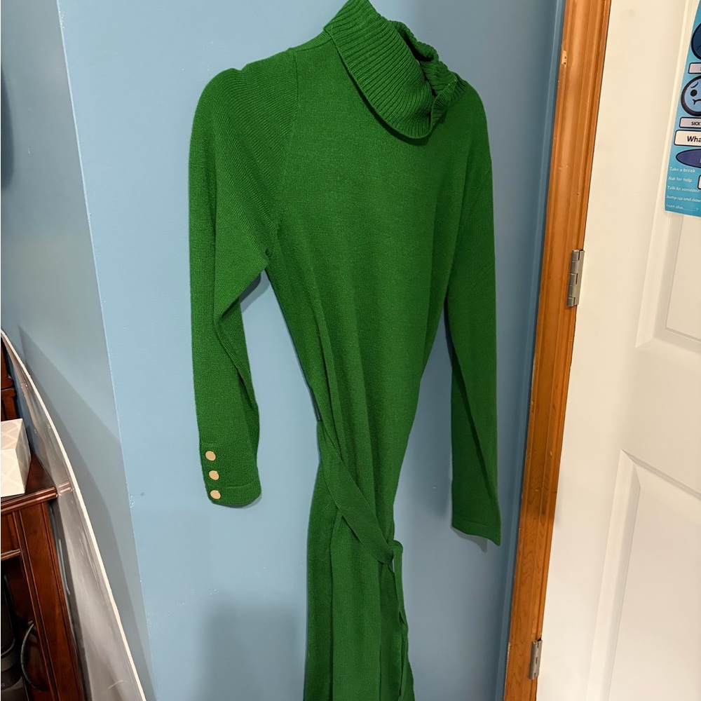 New York & Company Green sweater dress - Picture 2 of 2